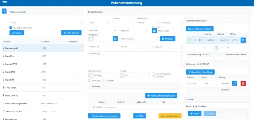 Luxambulance Webapp Patient Management