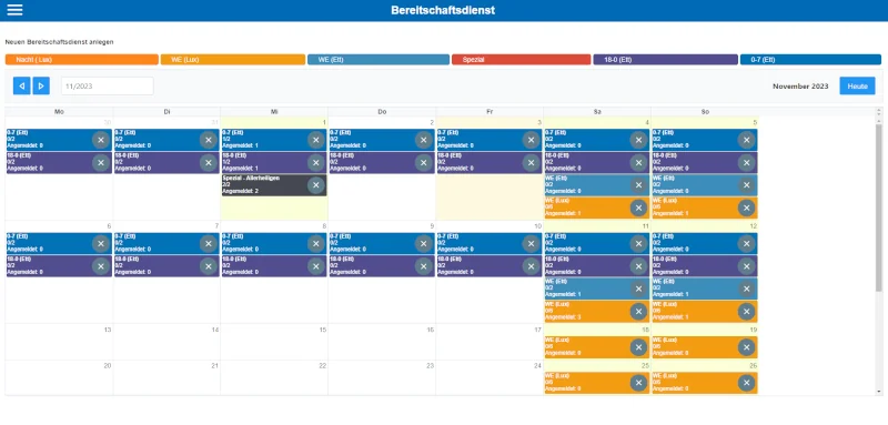 Luxambulance ERP Zeiterfassung Software PWA