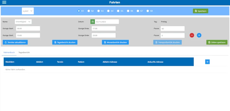 Time Tracking of Luxambulance ERP PWA Software