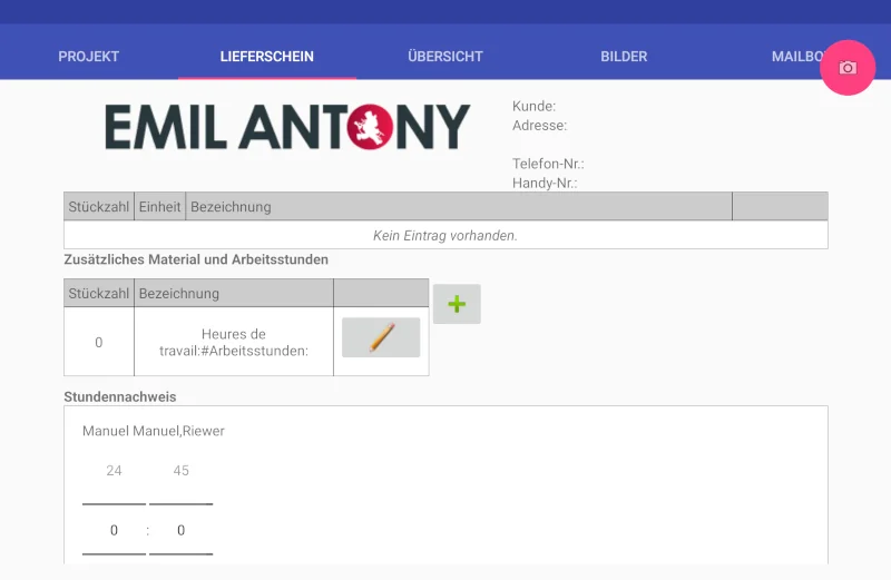 Projekt Plansoft Emil Antony Digitalisierung Wartung