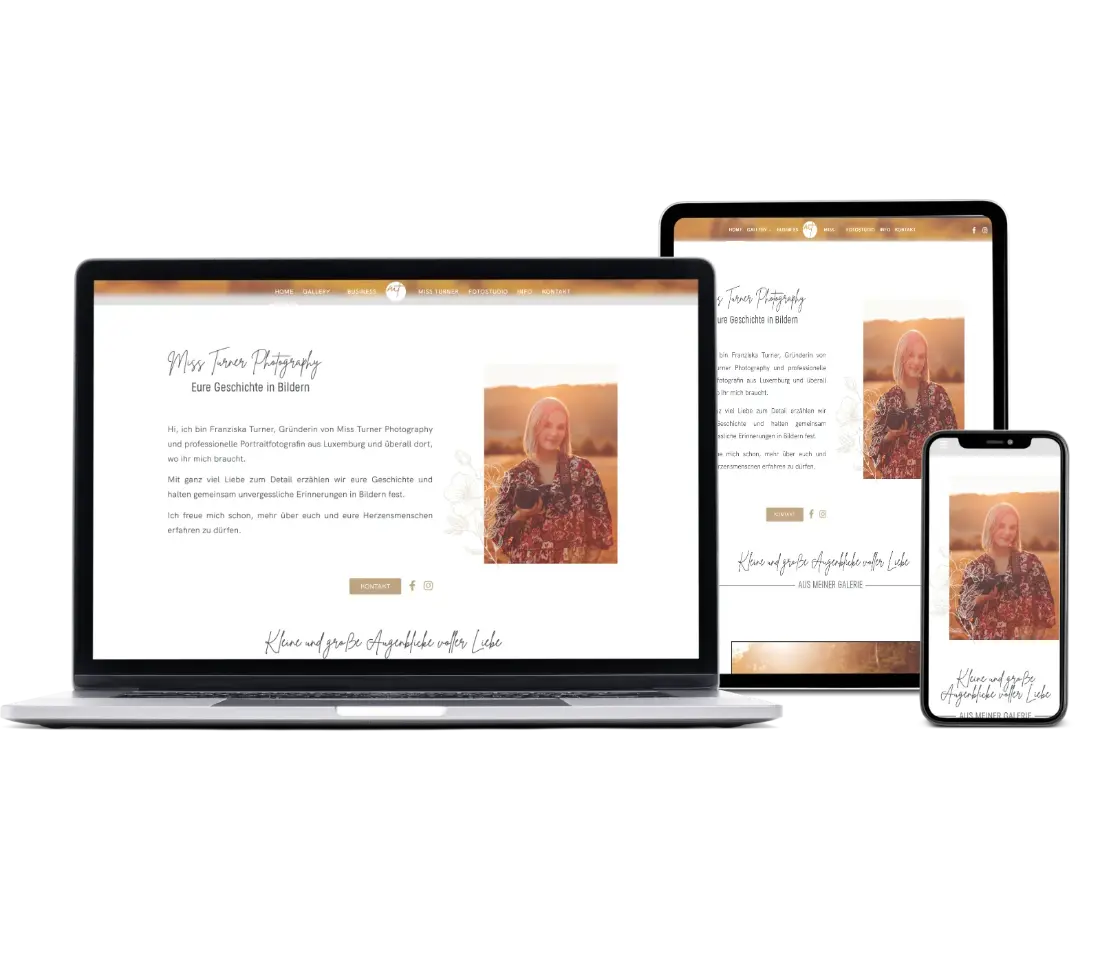 Webdesign der Fotoagentur MISSTURNERPHOTOGRAPHY